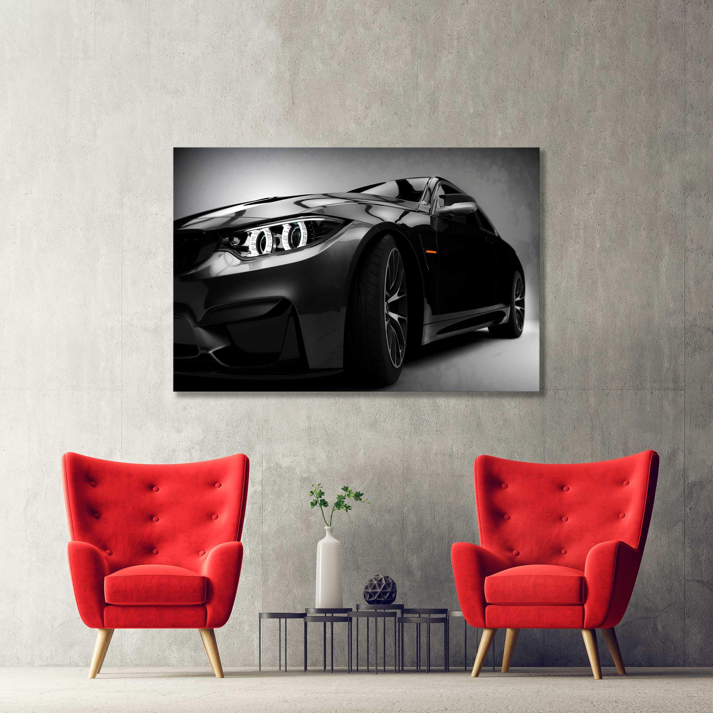 Modern Black Car Canvas Print №3024