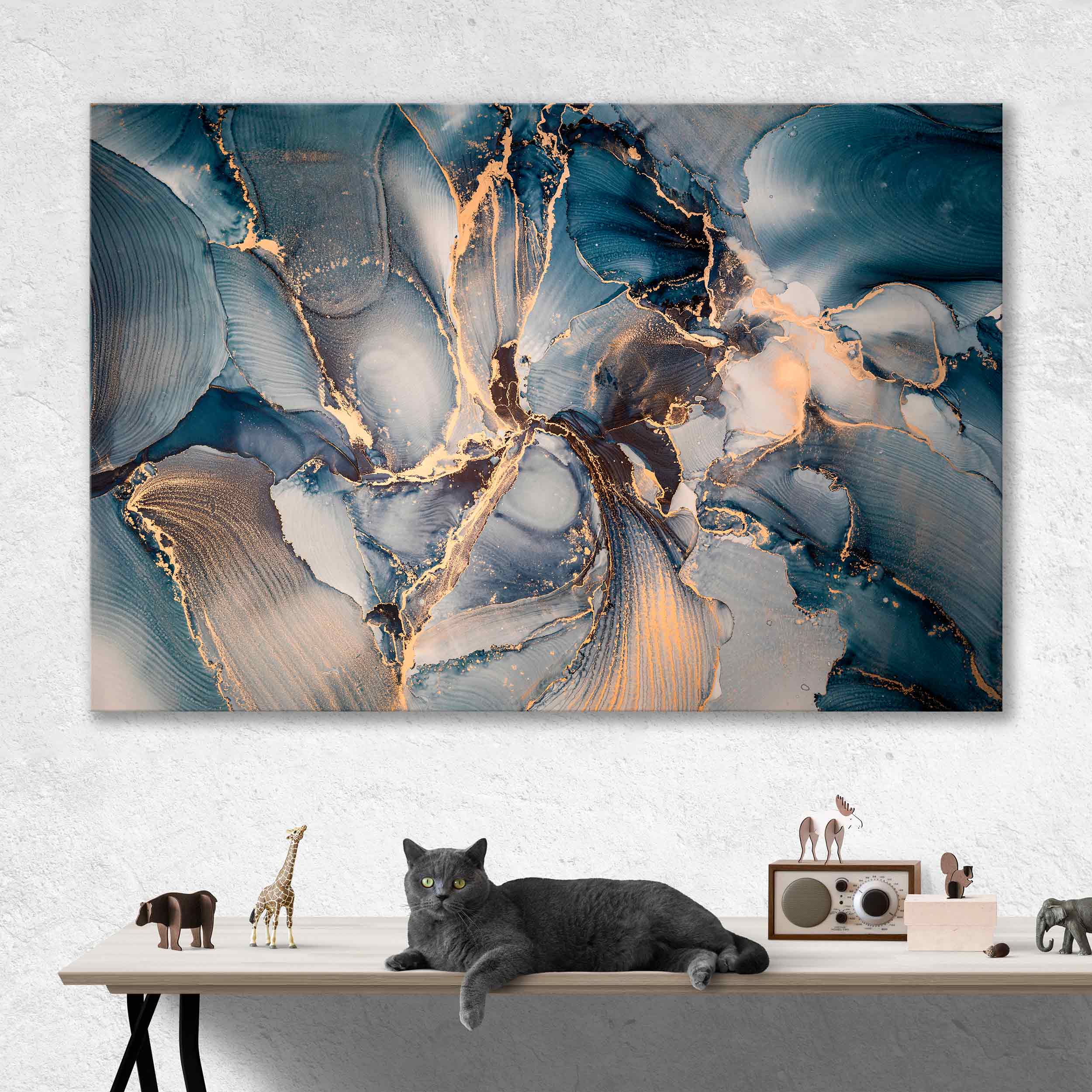 Luxury Abstract Fluid Art Canvas Print №0060