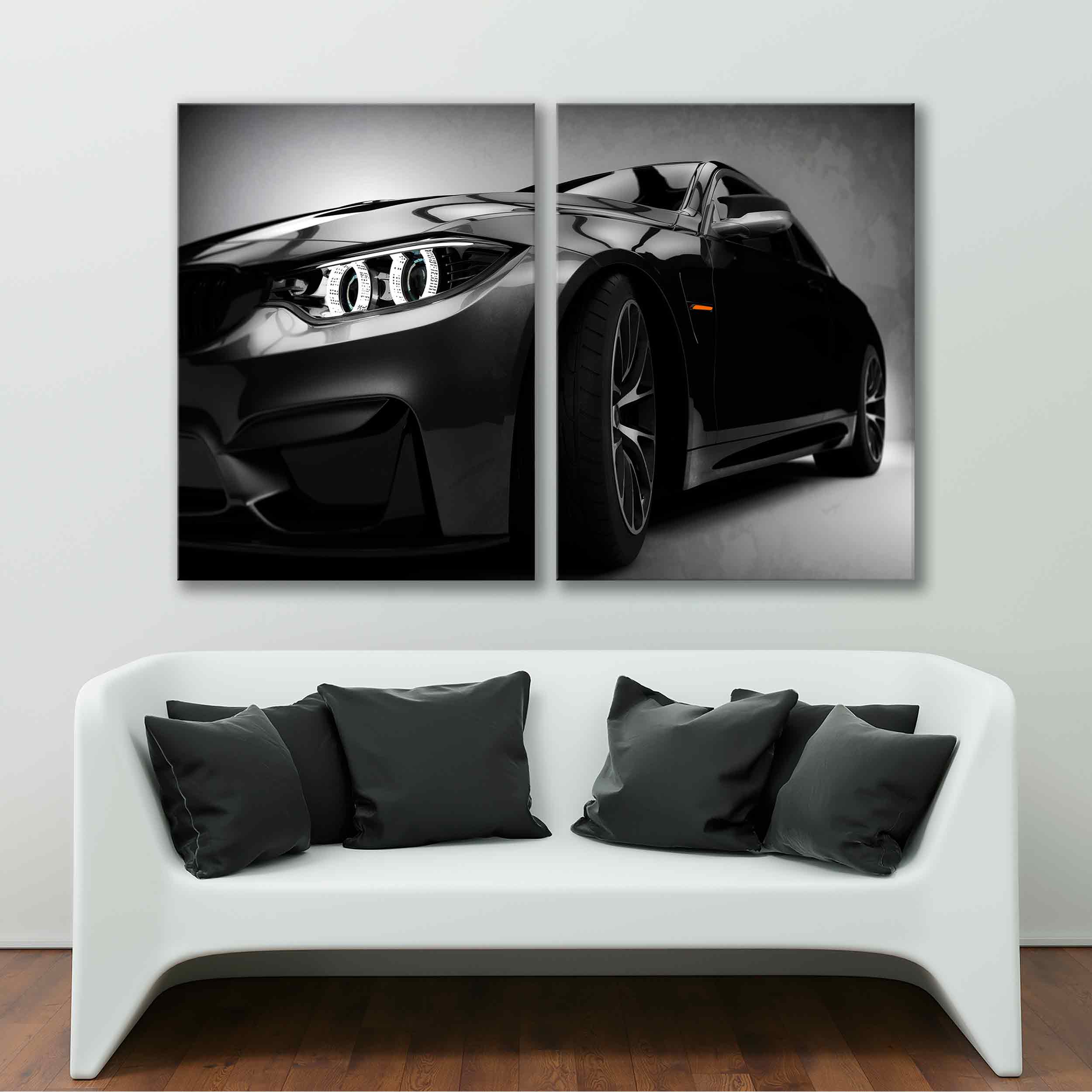 Modern Black Car Canvas Print №3024