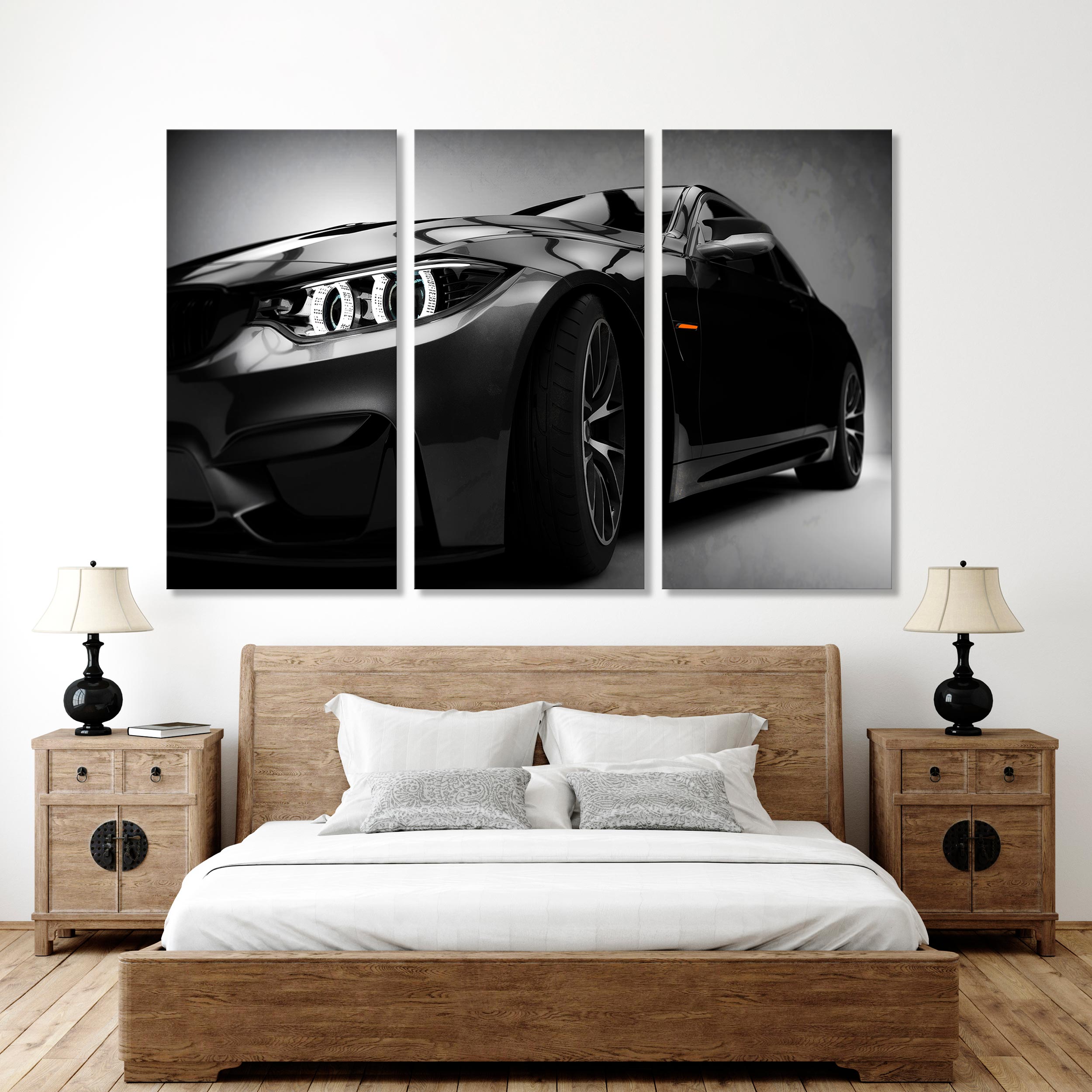 Modern Black Car Canvas Print №3024