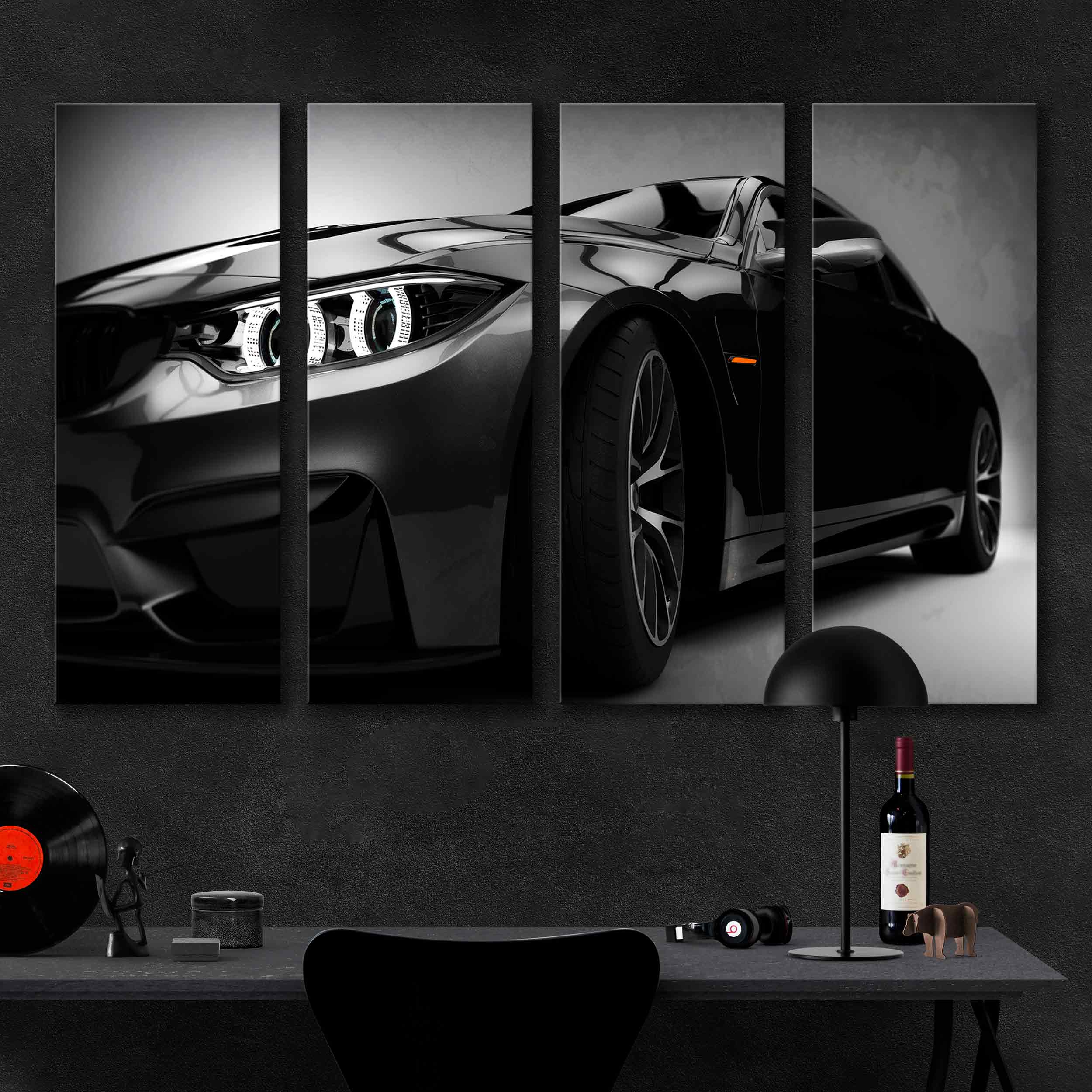 Modern Black Car Canvas Print №3024