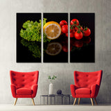 Vegetables Black Background Canvas Print  №5021