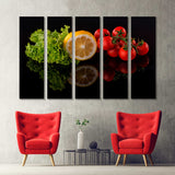 Vegetables Black Background Canvas Print  №5021