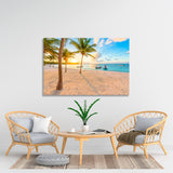 Caribbean White Beach Canvas Print №4036