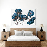 English Rose Dark Blue Coloron Canvas Print №7029