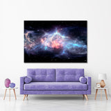 Space Background With Nebula And Stars Canvas Print №0510