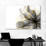 Abstract Black & White Flower, Canvas Print №0047