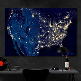 US Map, North America Canvas Print №1506