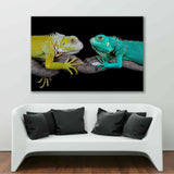 Blue & Yellow Iguana Canvas Print №3506
