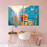 Old Tram In City Canvas Print №0064