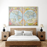 Old Colorful Map Canvas Print №1501