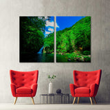 Waterfall In The Green Forest Amami Oshima, Japan Canvas Print №4010