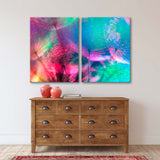 Bright Color Abstract Dandelion Flower Canvas Print №7012