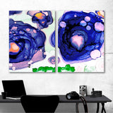 Abstract Blue Roses Canvas Print №0076