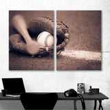 Baseball Bat and Ball Canvas Print №1001