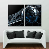 Blue Soccer Ball Canvas Print №1009