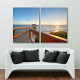 Sunrise Over The River Jetty Canvas Print №4014