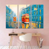 Old Tram In City Canvas Print №0064
