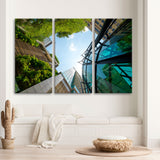 Low Angle Shot of Modern Glass Buildings Canvas Print №2012