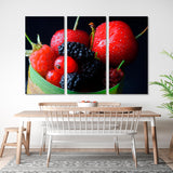 Berries On a Dark Background Close-Up Canvas Print №5011