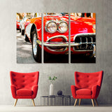 Red Vintage Car Canvas Print №3011