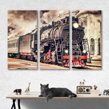 Retro Train Canvas Print №3020