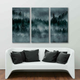 Abstract Foggy Dark Forest Canvas Print №4049