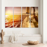 Sunset On Yacht Canvas Print №3008