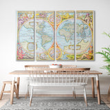Old Colorful Map Canvas Print №1501