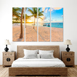 Caribbean White Beach Canvas Print №4036