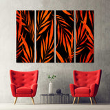 Blac and Orange Abstract Canvas Print №0049