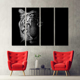 Black and White Tiger Canvas Print №3509