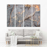 Gray Abstract Marble Canvas Print №0044