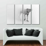 Cheetah - Black And White Art Canvas Print №3516