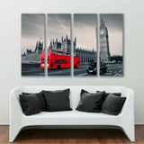 Red Bus, Westminster Bridge, Big Ben, London, Canvas Print №2025