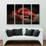 Old Red Boxing Gloves Canvas Print №1006