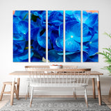 Beautiful Blue Hydrangea Flowers Canvas Print №7023