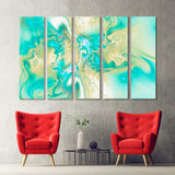 Turquoise Abstract Canvas Print №0001