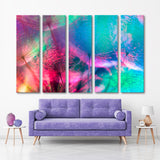 Bright Color Abstract Dandelion Flower Canvas Print №7012