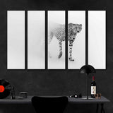 Cheetah - Black And White Art Canvas Print №3516