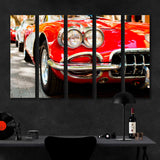 Red Vintage Car Canvas Print №3011