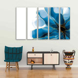 Blue Abstract Flower Canvas Print №0053