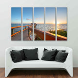 Sunrise Over The River Jetty Canvas Print №4014